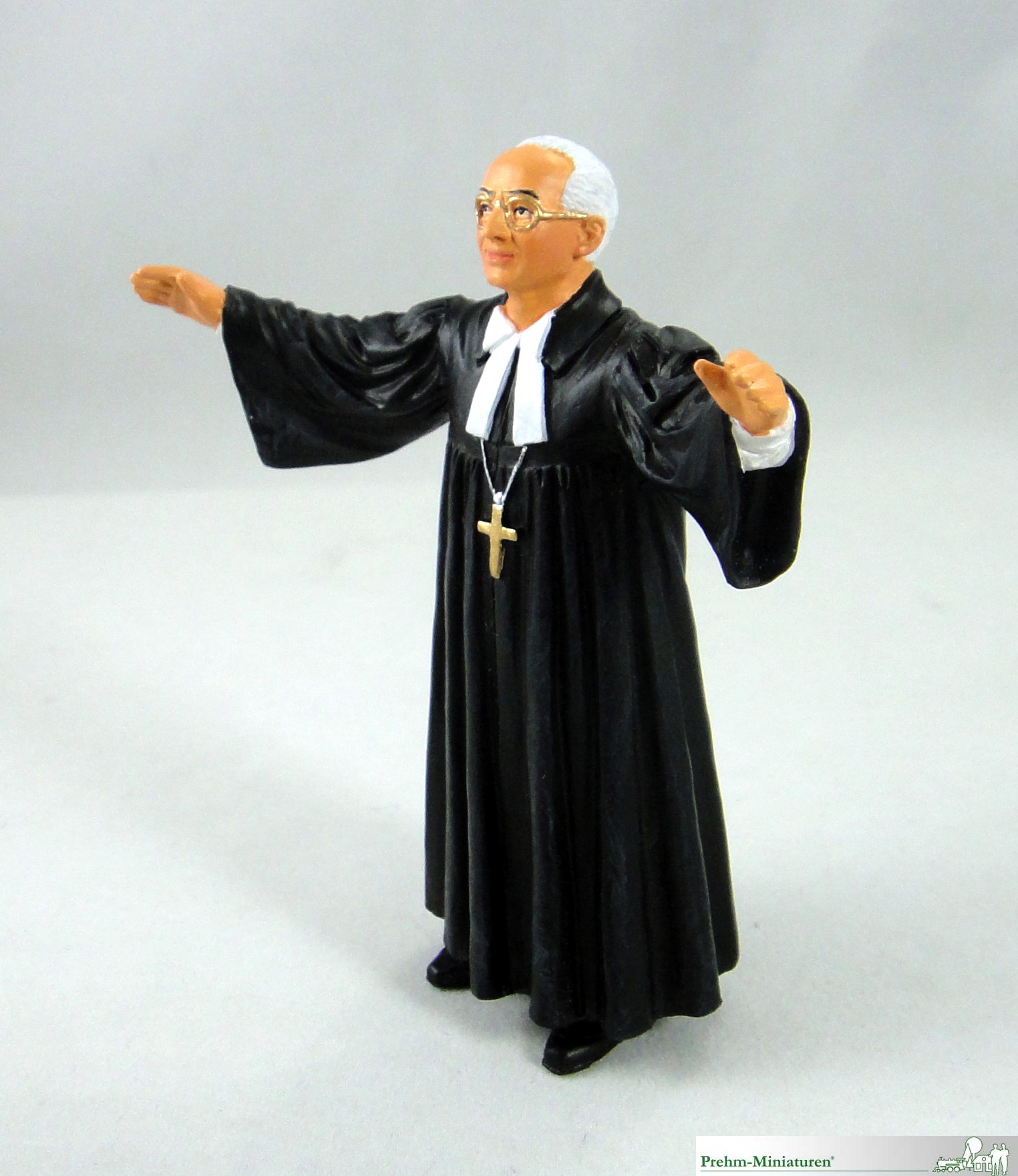 500050 Prehm-Miniaturen - Evangelischer Pastor - Hände zum Segen ausgebreitet. 