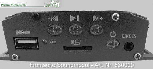 Frontseite des neuen Soundmoduls von Prehm-Miniaturen Nr. 530000